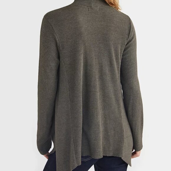 Anthropologie T.La Moss Long Sleeve Thermal Waffle Mock Neck Tunic Top - Picture 2 of 6